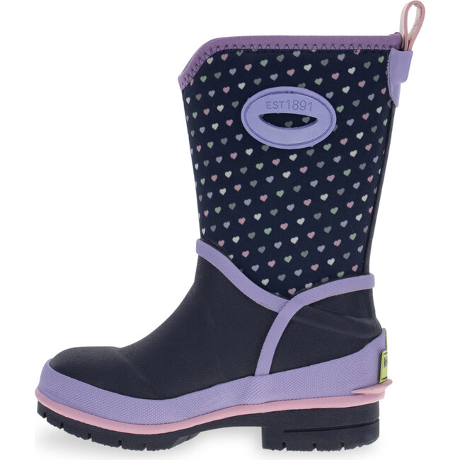 Sweet Hearts Neoprene Rubber Boot, Navy - Rain Boots - 3