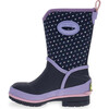 Sweet Hearts Neoprene Rubber Boot, Navy - Rain Boots - 3