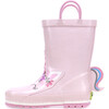Unity Unicorn Printed Rubber Rain Boot, Soft Rose - Rain Boots - 3