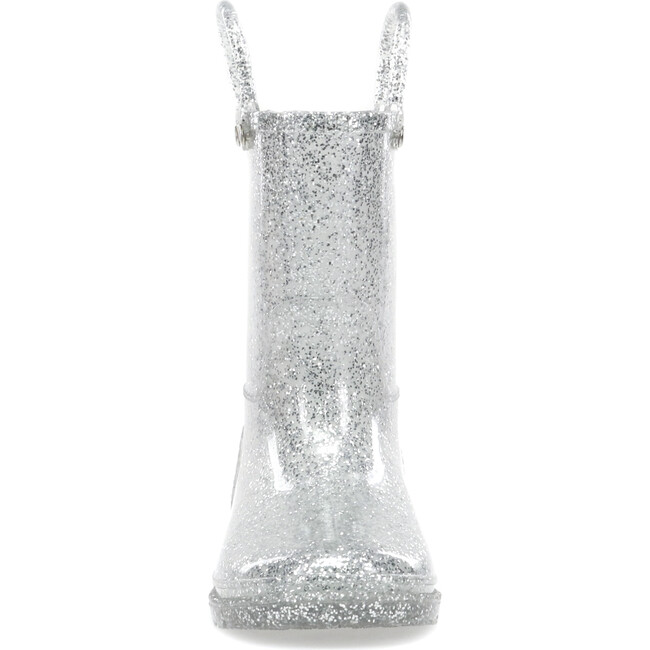 Glitter PVC Rain Boot, Silver - Rain Boots - 3