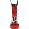 Ladybug Printed Rubber Rain Boot, Red - Rain Boots - 3