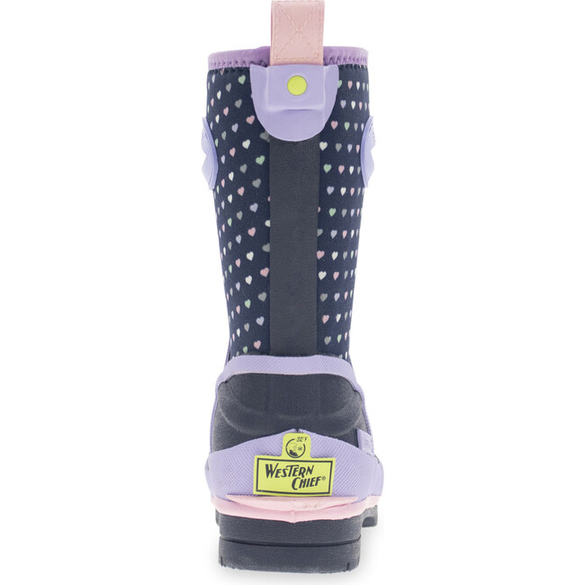 Sweet Hearts Neoprene Rubber Boot, Navy - Rain Boots - 4