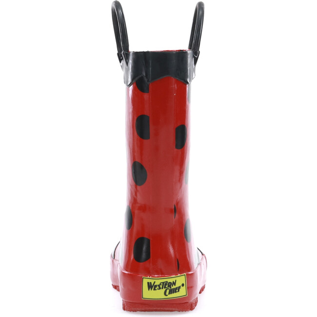 Ladybug Printed Rubber Rain Boot, Red - Rain Boots - 4