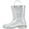 Glitter PVC Rain Boot, Silver - Rain Boots - 4