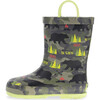Wild Bear Printed Rubber Rain Boot, Olive - Rain Boots - 4