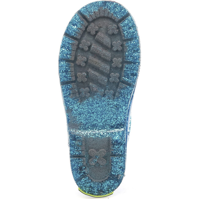 Glitter PVC Rain Boot, Turquoise - Rain Boots - 5