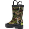 Camo Printed Rubber Rain Boot, Green - Rain Boots - 6