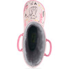 Forest Doodle Faux Fur Lined Rubber Rain Boot, Cream - Rain Boots - 7