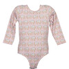 Elephant Rash guard One Piece Swimsuit, Pink - Rash Guards - 1 - thumbnail
