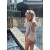 Elephant Rash guard One Piece Swimsuit, Pink - Rash Guards - 2