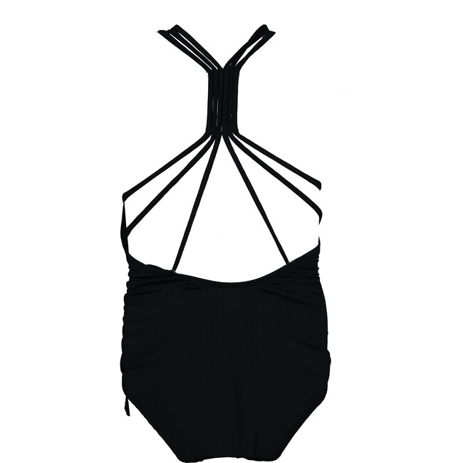 Pure Black One Piece Swimsuit - One Pieces - 3