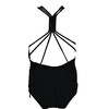 Pure Black One Piece Swimsuit - One Pieces - 3