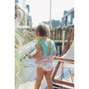 Sheep and Animal Dots One Piece Swimsuit, White, Pink and Green - One Pieces - 5