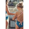Chips One Piece Swimsuit, Royal Blue and Pink - One Pieces - 7 - thumbnail