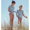 Origami One Piece Swimsuit With Balloon Sleeves, Powder Blue - One Pieces - 8