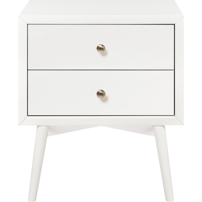 Palma Nightstand with USB Port, Assembled in Warm White