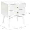 Palma Nightstand with USB Port, Assembled in Warm White - Nightstands - 8