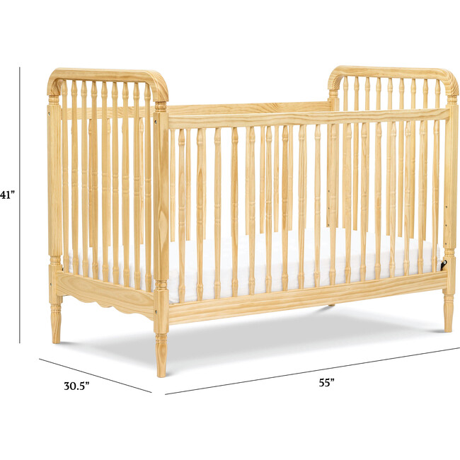 Liberty 3-in-1 Convertible Spindle Crib with Toddler Bed Conversion Kit, Natural - Cribs - 10