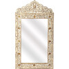 Vivienne Bone Inlay Mirror, Cream/Wood - Mirrors - 1 - thumbnail