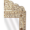Vivienne Bone Inlay Mirror, Cream/Wood - Mirrors - 2