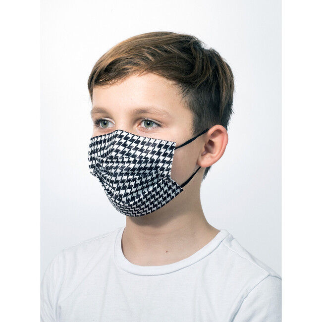 Kids Houndstooth Face Masks, 30 Pack - Face Masks - 4