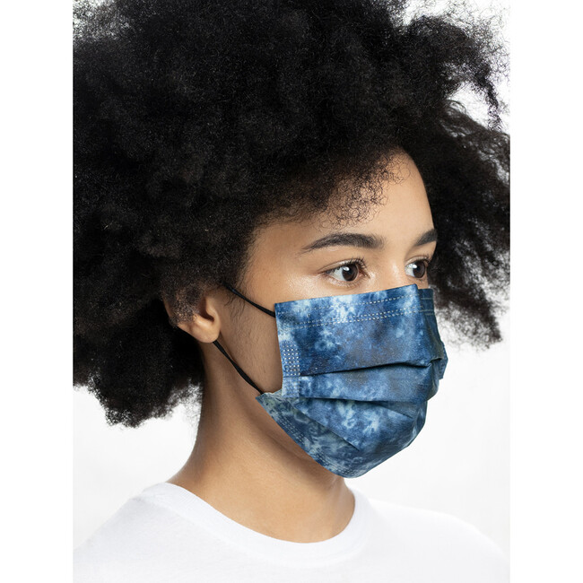 Adult Indigo Tie Dye Face Masks, 30 Pack - Face Masks - 4