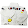 Personalized White Denim Jacket, Patchwork - Jackets - 2 - thumbnail