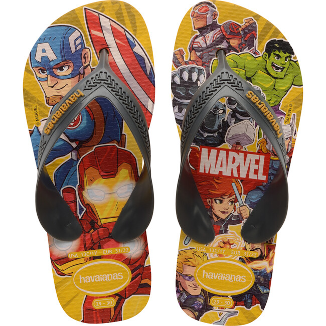 Kids Max Marvel Flip Flops, Orange Citrus - Sandals - 1
