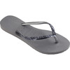 Slim Glitter II Flip Flops, Steel Grey - Sandals - 2
