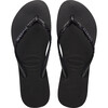 Slim Glitter II Flip Flops, Black & Dark Grey - Sandals - 1 - thumbnail