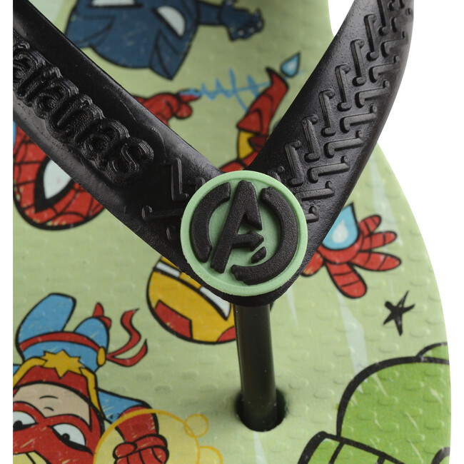 Baby Marvel Flip Flops, Green Garden - Sandals - 4