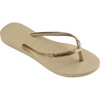 Slim Glitter II Flip Flops, Sand Grey - Sandals - 2 - thumbnail