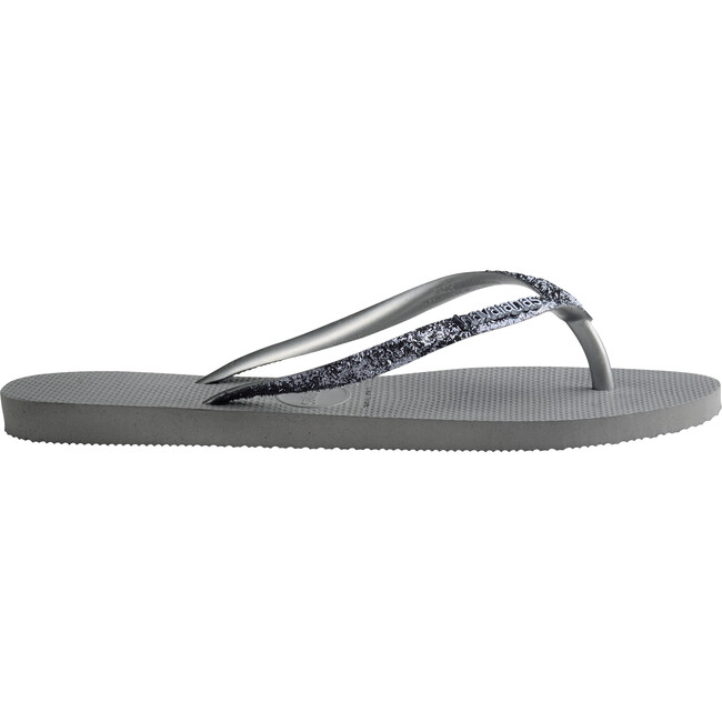 Slim Glitter II Flip Flops, Steel Grey - Sandals - 3