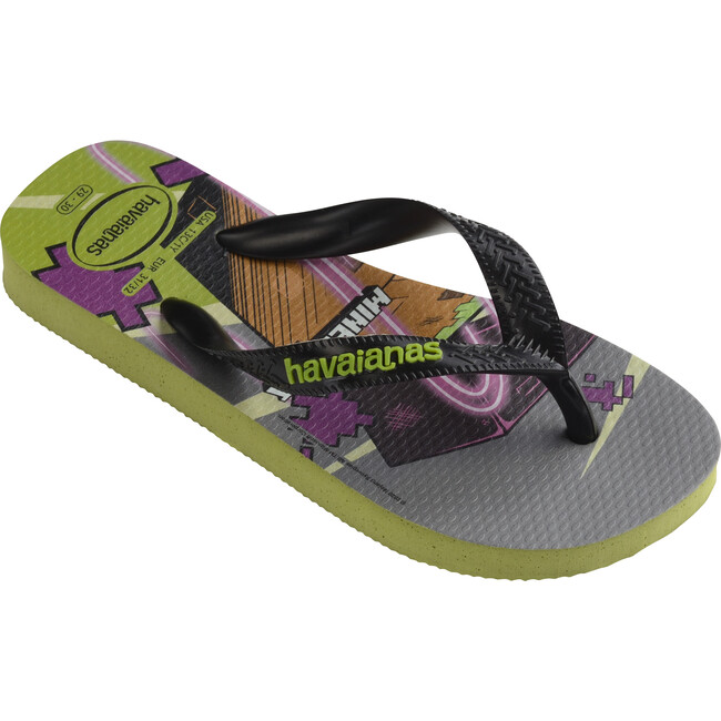 Kids Top Minecraft Flip Flops, Olive - Sandals - 2