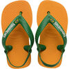 Baby Brazil Logo Flip Flops, Orange Citrus - Sandals - 1 - thumbnail
