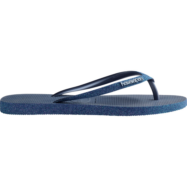 Slim Sparkle II Flip Flops, Indigo Blue - Sandals - 3