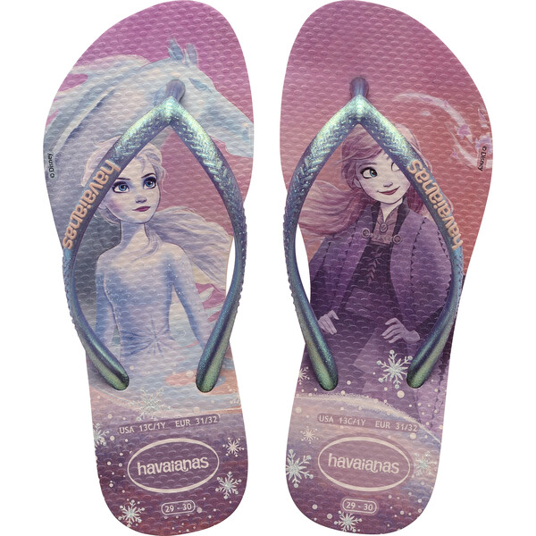 Kids Slim Frozen Flip Flops, Ballet Rose Havaianas Shoes