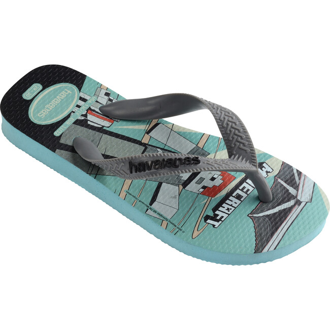 Kids Top Minecraft Flip Flops, Blue - Sandals - 2