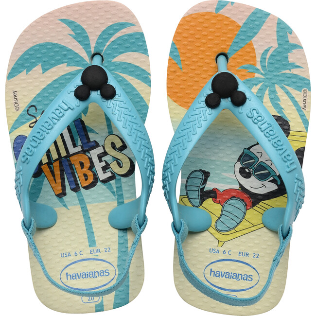 Baby Disney Classics Flip Flops, Beige Straw & Blue - Havaianas Shoes ...