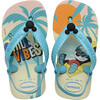 Baby Disney Classics Flip Flops, Beige Straw & Blue - Sandals - 1 - thumbnail