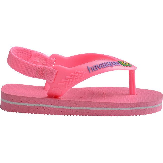 Baby Brazil Logo Flip Flops, Crystal Rose - Sandals - 3