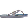 Kids Slim Frozen Flip Flops, Quiet Lilac & Lilac Moonlight Glitter - Sandals - 3