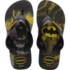 Kids Max Heroes Flip Flops, Black & Citrus Orange - Sandals - 1 - thumbnail