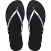 You Metallic Flip Flops, New Graphite - Sandals - 1 - thumbnail