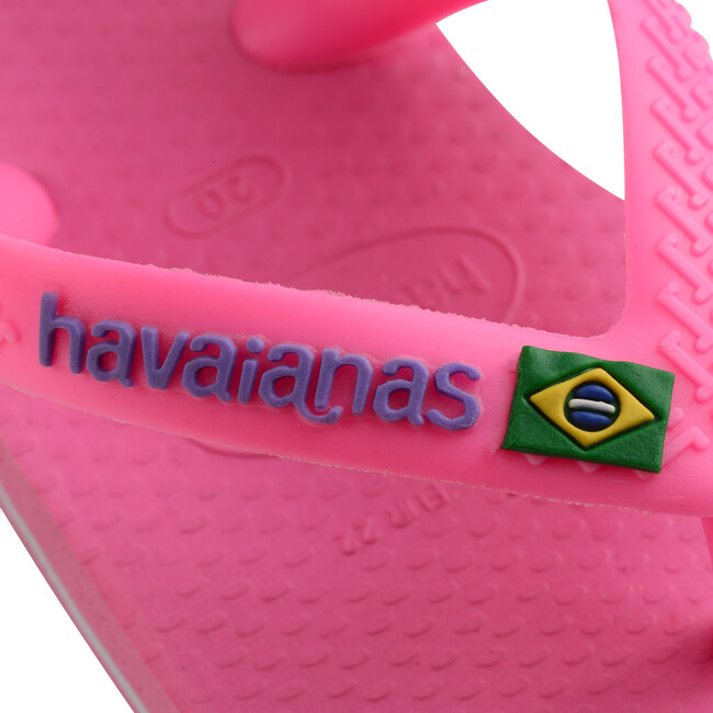 Baby Brazil Logo Flip Flops, Crystal Rose - Sandals - 4