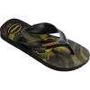 Kids Max Heroes Flip Flops, Black & Citrus Orange - Sandals - 2