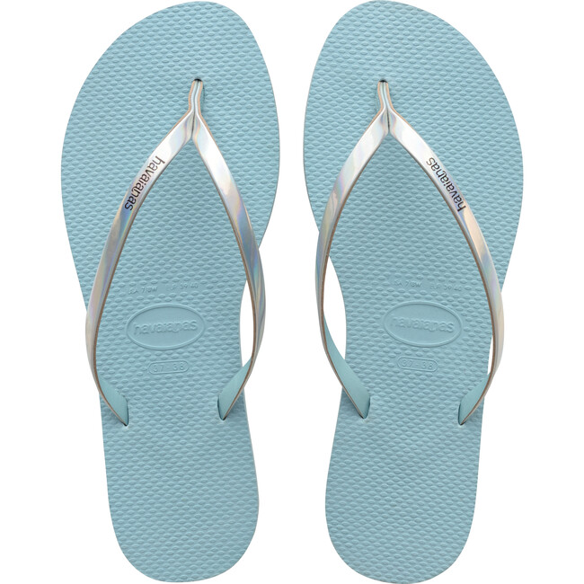 You Metallic Flip Flops, Blue Water - Sandals - 1
