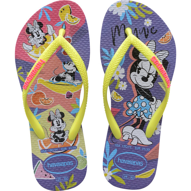 Kids Slim Disney Cool Flip Flops, Purple Paisley