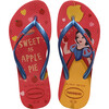 Kids Slim Princess Flip Flops, Red Crush - Sandals - 1 - thumbnail