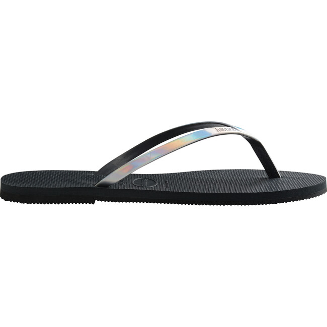 You Metallic Flip Flops, New Graphite - Sandals - 3